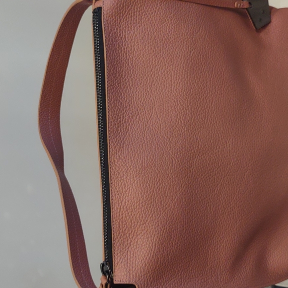 BOTKIER Rose Hudson Hobo Zip Top Tote Purse New 2 Straps Handbag Neutral Mauve - Picture 11 of 12